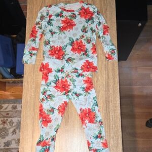 Posh Peanut Winter Poinsetta Kids Pajama Set